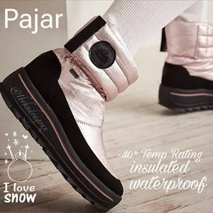 NWT 100% Waterproof Nylon Ski Snow Winter Boots Pajar Slip On Snow Booties Boots